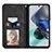 Leather Case Stands Flip Cover Holder S08D for Motorola Moto G13