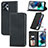 Leather Case Stands Flip Cover Holder S08D for Motorola Moto G23