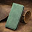 Leather Case Stands Flip Cover Holder S08D for Xiaomi Poco X4 NFC Green