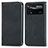 Leather Case Stands Flip Cover Holder S08D for Xiaomi Poco X4 Pro 5G Black