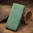 Leather Case Stands Flip Cover Holder S08D for Xiaomi Redmi 10 India Green