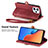 Leather Case Stands Flip Cover Holder S08D for Xiaomi Redmi 12 4G