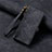 Leather Case Stands Flip Cover Holder S08D for Xiaomi Redmi 12 4G Black