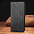 Leather Case Stands Flip Cover Holder S08D for Xiaomi Redmi 9 Power Black