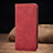 Leather Case Stands Flip Cover Holder S08D for Xiaomi Redmi 9 Prime India Red