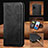 Leather Case Stands Flip Cover Holder S08D for Xiaomi Redmi Note 10 4G