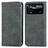 Leather Case Stands Flip Cover Holder S08D for Xiaomi Redmi Note 11E Pro 5G Gray