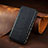 Leather Case Stands Flip Cover Holder S09D for Asus Zenfone 9 Black