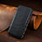 Leather Case Stands Flip Cover Holder S09D for Huawei Honor 50 Pro 5G Black