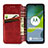 Leather Case Stands Flip Cover Holder S09D for Motorola Moto E13