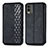 Leather Case Stands Flip Cover Holder S09D for Nokia C210 Black