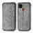 Leather Case Stands Flip Cover Holder S09D for Xiaomi POCO C3 Gray