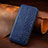 Leather Case Stands Flip Cover Holder S09D for Xiaomi Poco M5S Blue