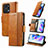 Leather Case Stands Flip Cover Holder S10D for Huawei Honor X7a