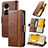 Leather Case Stands Flip Cover Holder S10D for Huawei P50 Pro