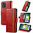 Leather Case Stands Flip Cover Holder S10D for Motorola Moto E13