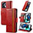 Leather Case Stands Flip Cover Holder S10D for Motorola Moto G13