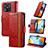 Leather Case Stands Flip Cover Holder S10D for Xiaomi Redmi 10 Power