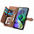 Leather Case Stands Flip Cover Holder S14D for Motorola Moto G54 5G