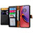 Leather Case Stands Flip Cover Holder S15D for Motorola Moto G84 5G