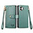 Leather Case Stands Flip Cover Holder S15D for Nothing Phone 2 Green