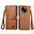 Leather Case Stands Flip Cover Holder S15D for Realme 11 5G Brown