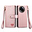 Leather Case Stands Flip Cover Holder S15D for Realme V50s 5G Pink