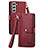 Leather Case Stands Flip Cover Holder S15D for Samsung Galaxy S22 Plus 5G