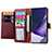 Leather Case Stands Flip Cover Holder S15D for Samsung Galaxy S23 Ultra 5G