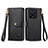 Leather Case Stands Flip Cover Holder S15D for Xiaomi Mi 13T Pro 5G Black