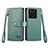 Leather Case Stands Flip Cover Holder S15D for Xiaomi Mi 13T Pro 5G Green