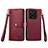 Leather Case Stands Flip Cover Holder S15D for Xiaomi Mi 13T Pro 5G Red