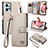 Leather Case Stands Flip Cover Holder S15D for Xiaomi Redmi Note 12 4G Gray