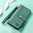 Leather Case Stands Flip Cover Holder S16D for Samsung Galaxy S23 Ultra 5G Green