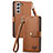 Leather Case Stands Flip Cover Holder S16D for Samsung Galaxy S24 Plus 5G