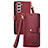 Leather Case Stands Flip Cover Holder S16D for Samsung Galaxy S24 Plus 5G