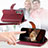 Leather Case Stands Flip Cover Holder S16D for Samsung Galaxy S24 Plus 5G