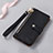 Leather Case Stands Flip Cover Holder S16D for Samsung Galaxy S24 Ultra 5G Black