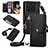 Leather Case Stands Flip Cover Holder S16D for Xiaomi Mi 13T 5G Black