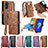 Leather Case Stands Flip Cover Holder S17D for Asus Zenfone 9