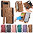 Leather Case Stands Flip Cover Holder S17D for Google Pixel 6a 5G