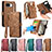 Leather Case Stands Flip Cover Holder S17D for Google Pixel 8 5G