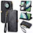 Leather Case Stands Flip Cover Holder S17D for Huawei Mate 60 Pro