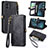 Leather Case Stands Flip Cover Holder S17D for Motorola Moto G14