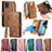 Leather Case Stands Flip Cover Holder S17D for Motorola Moto G72