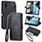 Leather Case Stands Flip Cover Holder S17D for Motorola Moto G72