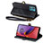 Leather Case Stands Flip Cover Holder S17D for Motorola Moto G84 5G