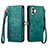 Leather Case Stands Flip Cover Holder S17D for Nothing Phone 2 Green