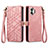 Leather Case Stands Flip Cover Holder S17D for Nothing Phone 2 Pink