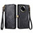 Leather Case Stands Flip Cover Holder S17D for Realme 11 5G Black